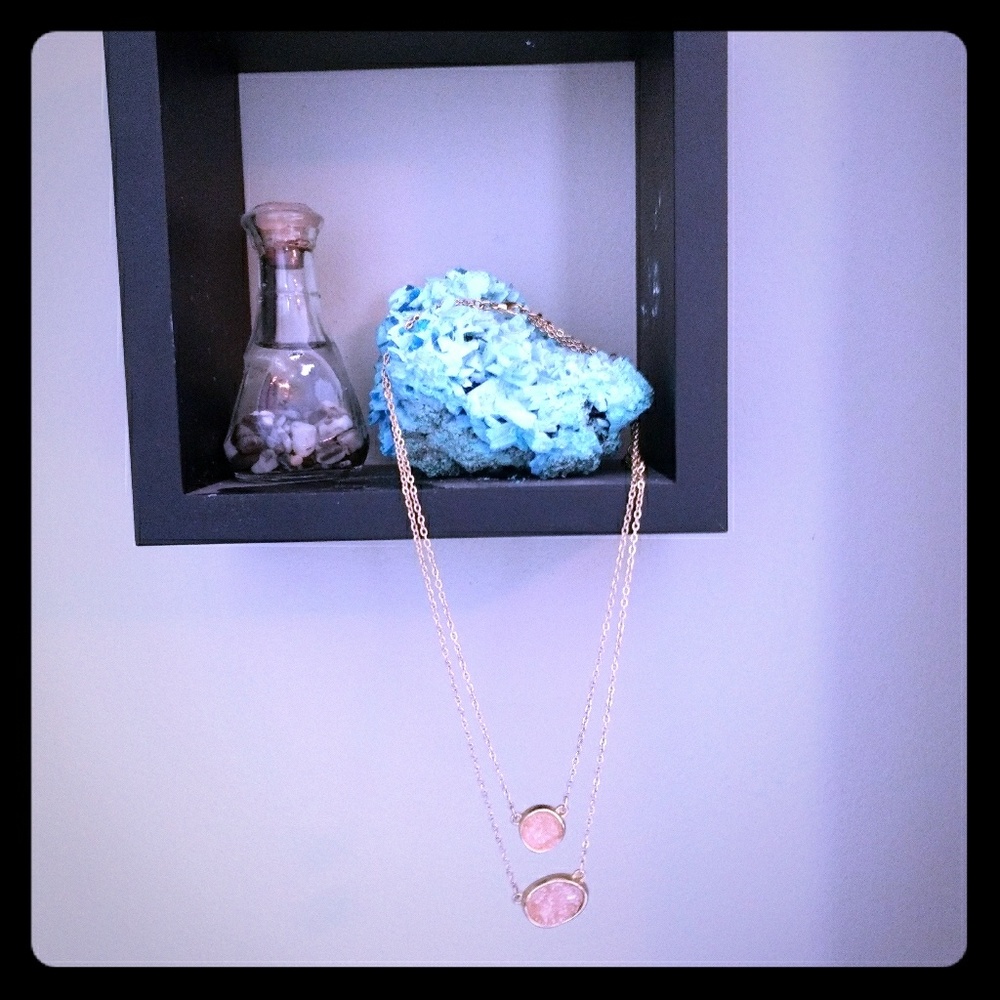Double Strand Druzy Necklace